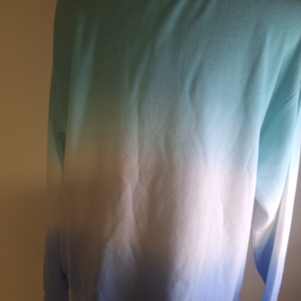 Splendid Sweatshirt in Blue and White Ombre Size Med